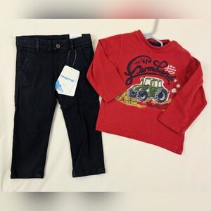 NWT Mayoral Chinos, & Top ~ sz 12 mo